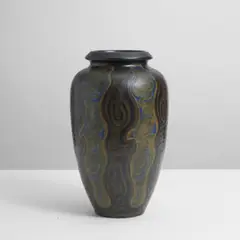 Charles Catteau, Vase, A signed vase in glazed stoneware by Charles Catteau and executed for the Manufacture Boch Frères Keramis in La Louvière in  1925