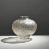 René Lalique, Vase Aras, A signed 'Aras' vase in patinated mold-blown glass designed by René Lalique in 1924