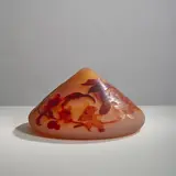 Ciel de lampe by Établissements Gallé, A signed lamp shade in acid-etched multilayered glass with a rotating apple blossoms decoration by Établissements Gallé, sold Nov 2025