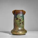 Lucien Lévy-Dhurmer, Vase à Oreilles, for Clément Massier, earthenware with iridescent glaze, painted mark 'CLEMENT MASSIER GOLFE JUAN L