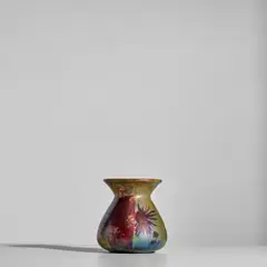 Miniature Vase by Lucien Lévy-Dhurmer, for Clément Massier, stoneware with iridescent glaze, painted mark 'Ct, sold Oct 2025