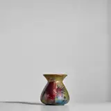 Lucien Lévy-Dhurmer, Miniature Vase, for Clément Massier, stoneware with iridescent glaze, painted mark 'Ct