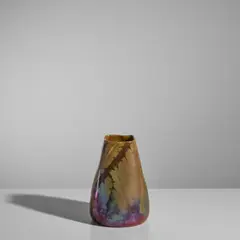 Vase by Lucien Lévy-Dhurmer, for Clément Massier, stoneware with iridescent glaze, painted mark 'CléMENT MASSIER Golfe JUAN A, sold Oct 2025