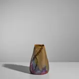Lucien Lévy-Dhurmer, Vase, for Clément Massier, stoneware with iridescent glaze, painted mark 'CléMENT MASSIER Golfe JUAN A