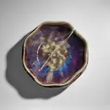 Ernest Chaplet, Charger with Firing Crack, glazed ceramic, iron, painted rosary mark