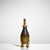 Emile Muller, Table Lamp, stoneware, gilt-bronze mounts, bronze stamped 'B Keller', glaze mark '12'