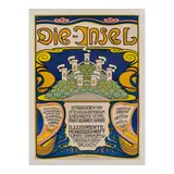 Emil Rudolf Weiss, Die-Insel, 1899, Lithographic poster in colors on wove paper linen-backed