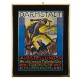 Bernhard Hoetger, Darmstadt Ausstellungen, 1914, Lithographic poster in colors on wove paper