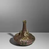 Raoul Lachenal, Vase, lava-glazed stoneware, painted mark 'LACHENAL'