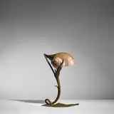 French Art Nouveau, Table Lamp, gilt bronze, nautilus shell