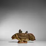 Tyra Lundgren, Fish Sculpture, for Gustavsberg, glazed stoneware, impressed seal for Tyra Lundgren and Gustavsberg