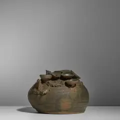 German Modern, Sculptural Vessel, glazed stoneware, indistinct glaze mark