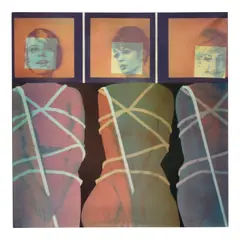 Pol Mara, 3 details for close-up, 1969-1972, oil on silk on canvas