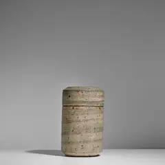 Margarete Schott, Covered Canister, glazed stoneware, impressed artist's symbol