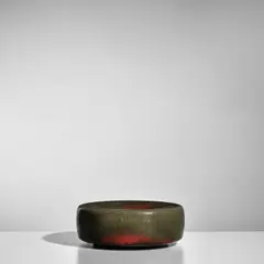 Karl Scheid, Bowl, glazed stoneware, impressed with artist's monogram and 'SCHEID 75'
