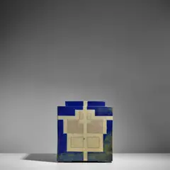 Ursula Scheid, Covered Box, glazed stoneware, impressed with artist's monogram and 'Scheid 97'