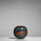 Gotlind Weigel, Vase, glazed stoneware, impressed artist's cypher, indistinct inscription