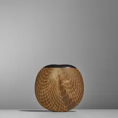 Gotlind Weigel, Vase, glazed stoneware, impressed artist's symbol and incised '1986,' indistinct inscription