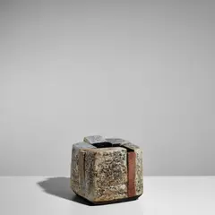 Gerald Weigel, Vessel, glazed stoneware, incised '7 97', impressed artist's cypher