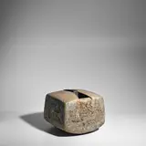 Gerald Weigel, Vessel, glazed stoneware, artist's cypher, incised '68 14', paper labels 'Gerald Weigel' '86', 'B'