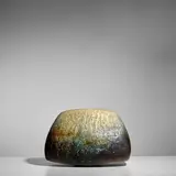 Gerald Weigel, Vase, glazed stoneware, incised '5 87', impressed artist's cypher, paper label '105'