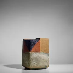Vessel by Gerald Weigel, glazed stoneware, impressed artist' cypher, incised numerals '21 36', paper label 'GERALD WEIGEL Hadergasse 7 D-6509 GAB, sold Oct 2025