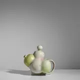 Beate Kuhn, Teapot, glazed stoneware, incised 'K'