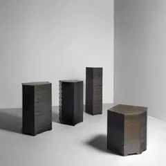 American Contemporary, Four Pedestals, for Jason Jacques Gallery, galvanized steel