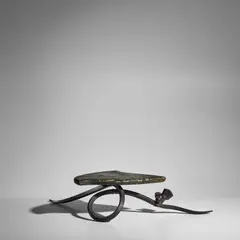 John Haley III, Pedestal, wrought iron, painted wood, ink mark to metal 'C 2006 HALEY'