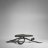 John Haley III, Pedestal, wrought iron, painted wood, ink mark to metal 'C 2006 HALEY'