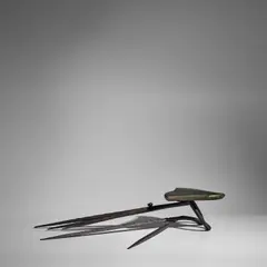 John Haley III, Small Pedestal, wrought iron, painted wood, ink mark to metal 'C 2006 HALEY'