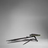 John Haley III, Small Pedestal, wrought iron, painted wood, ink mark to metal 'C 2006 HALEY'
