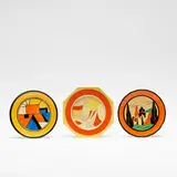 Clarice Cliff, 'Xanthic', plate, circa 1934, Glazed and painted earthenware, of octagonal form decorated with abstract motifs