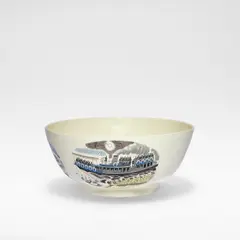 for Wedgwood by Eric Ravilious, Glazed earthenware, the exterior with three panels depicting three stages of a boat race, offered Sep 2025