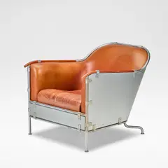Mats Theselius, for Källemo AB, 1995, Nickel plated iron and leather