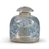 René Lalique, "EPINES" PERFUME, France, designed 1920, clear and blue patinated glass, incised mark "R