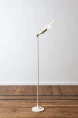 Lampadaire 1086 by Gino Sarfatti, Acier peint, acier chromé et aluminium peint, sold Jan 2025