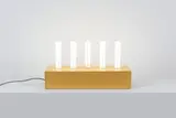 Ettore Sottsass, Lampe Pattica de la série Mobili Lunghi, A 'Pattica' lamp from the 'Mobili Lunghi' series in lacquered wood designed by Ettore Sottsass in 2000 and edited by Post Design