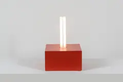 Lampe de table Jagati de la série Mobili Lunghi by Ettore Sottsass, A 'Jagati' table lamp from the 'Mobili Lunghi' series in lacquered wood designed by Ettore Sottsass in 2000 and edited b, sold Jan 2025