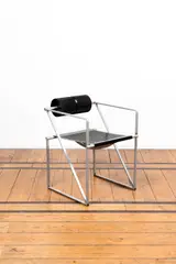 Mario Botta, Fauteuil Seconda, A 'Seconda' armchair in lacquered steel and polyurethane designed by Mario Botta in 1982 and edited by Atlas