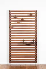 Georges Frydman, Porte-manteau mural, A mural coat-hanger in oak, steel and wood designed by Georges Frydman and edited by EFA circa 1955