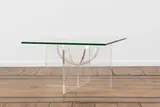 Yonel Lebovici, Table basse Aquarophile, An 'Aquarophile' coffee table in glass and methacrylate designed by Yonel Lebovici in 1965 and edited by Rouve