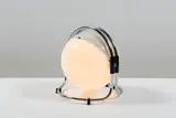 Andre Ricard, Lampe de table, A table lamp in chrome-plated metal, Perspex and plastic designed by André Ricard in 1967 and edited by Metalarte