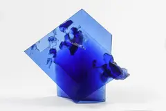 Aleš Vašíček, Sculpture, A signed sculpture in partly polished, cut and acid-etched glass by Aleš Vašíček in 1994