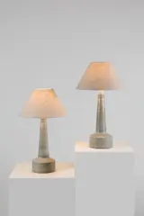Nils Kähler, Paire de lampes, A pair of signed lamps in  glazed stoneware by Nils Kähler and edited by Herman A
