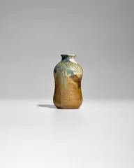 Jean-Joseph Carriès, Vase, glazed stoneware, incised 'Jean CArries 10', ink mark 'H'