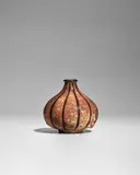 George Serre, Vase, copper red glazed stoneware, incised 'GS'