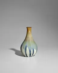 Vase by Auguste Delaherche, glazed porcelain, overglaze mark in green 'AD' with clovers and order number '884, sold Apr 2025