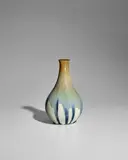 Auguste Delaherche, Vase, glazed porcelain, overglaze mark in green 'AD' with clovers and order number '884