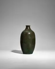 Vase by Auguste Delaherche, glazed stoneware, 'ag, sold Apr 2025